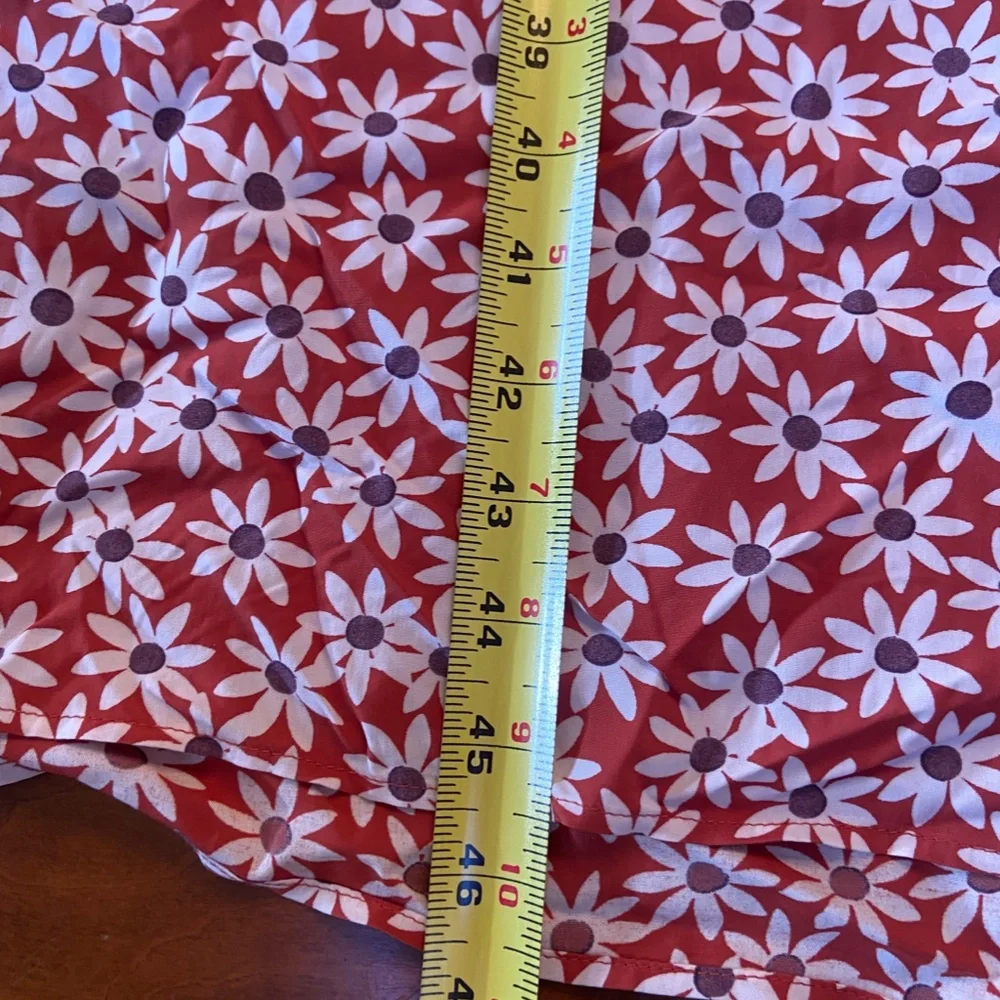 Russet Daisy Faux Wrap Madewell Midi Dress Medium - Picture 5 of 5